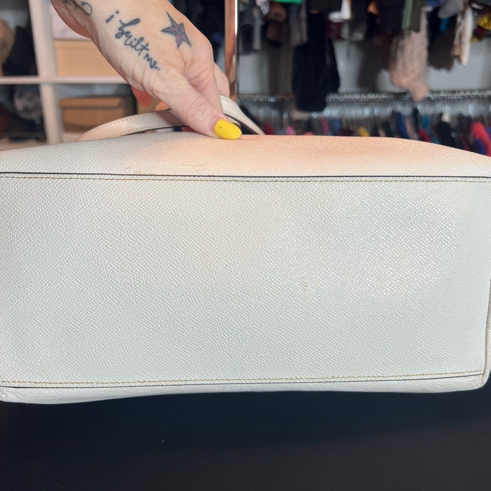 Coach Cream Leather Tote Bag - Picture 7 of 9